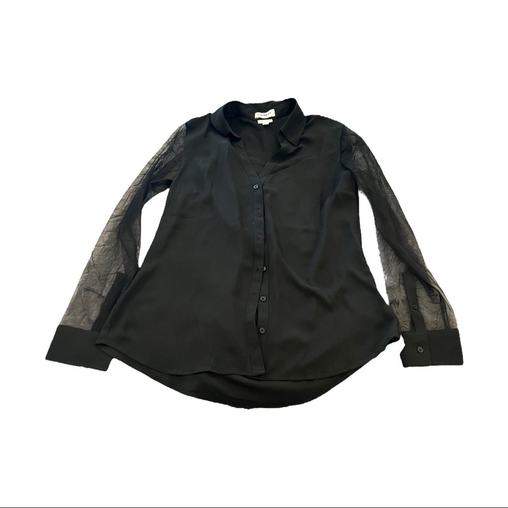 Express Portofino mesh sleeve top